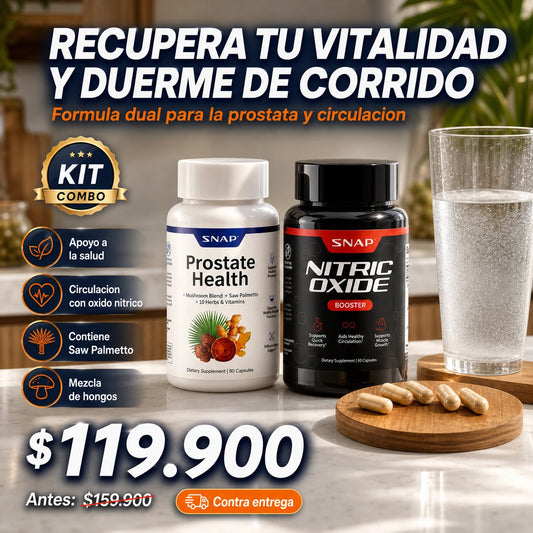 Kit de Suplementos Snap: Salud de la Próstata y Óxido Nítrico